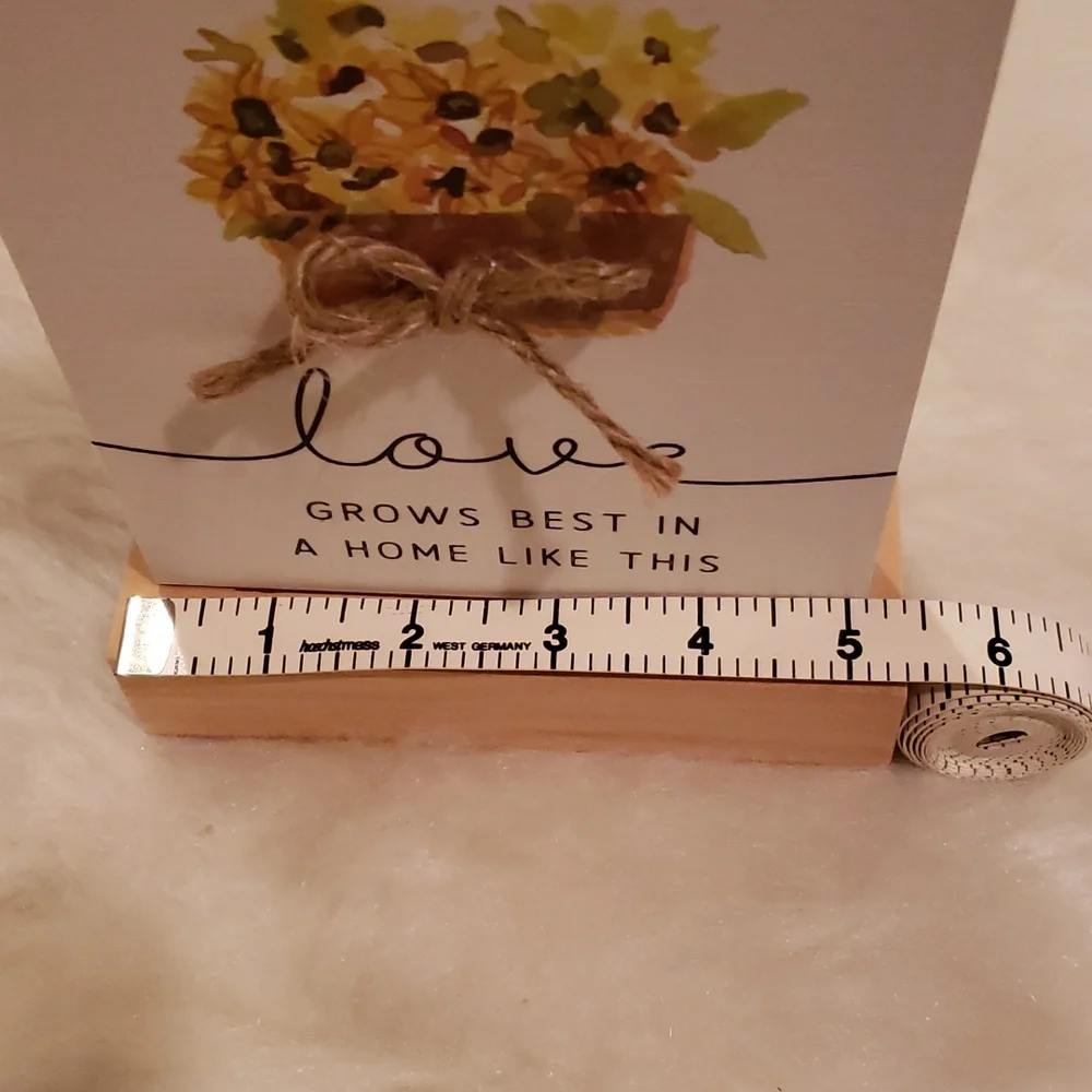 Rustic Farmhouse Love Grows‎ Best In a Home Like This Wood Base Home Decor Sign